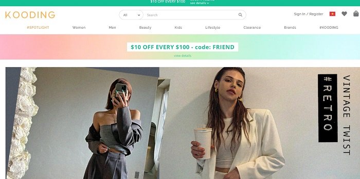 Trang web bán quần áo Hàn Quốc