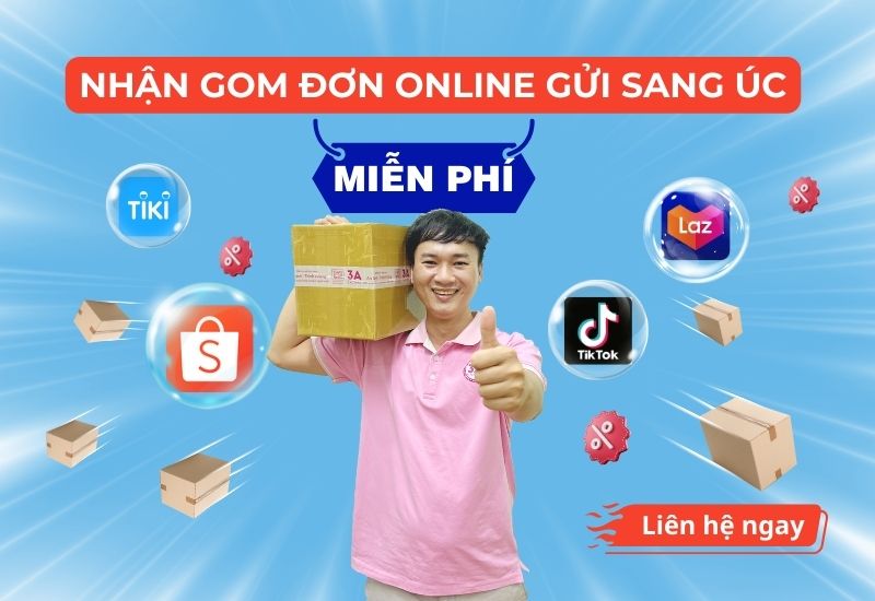 gom đơn gửi đi úc