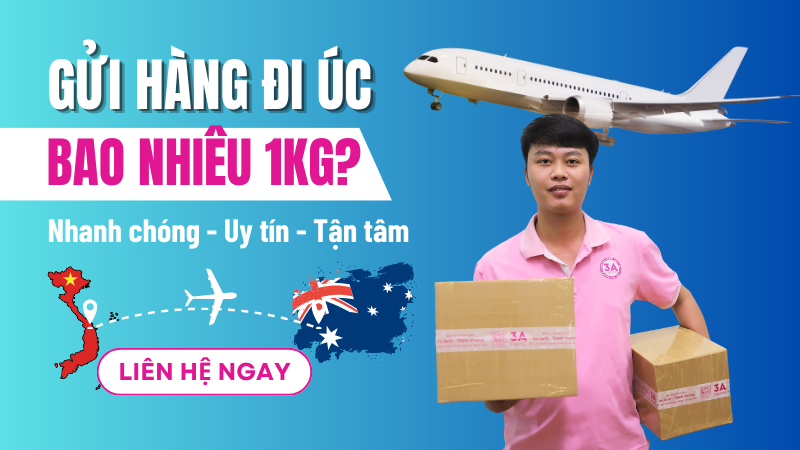 Gửi hàng qua úc bao nhiêu 1kg