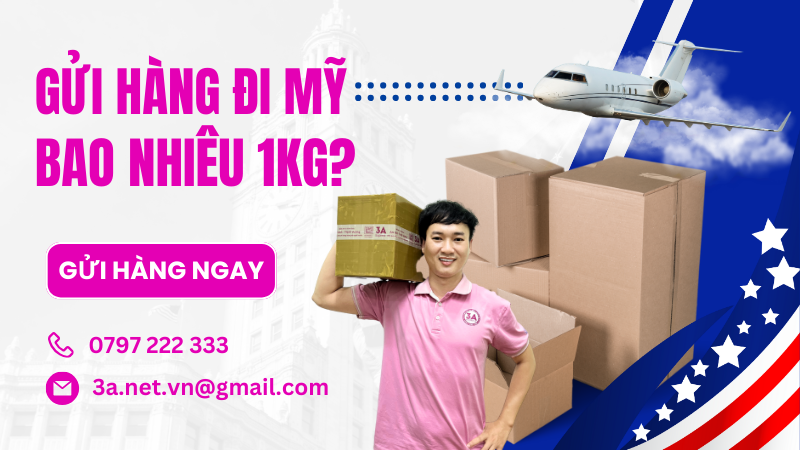 Gửi hàng đi Mỹ bao nhiêu 1kg