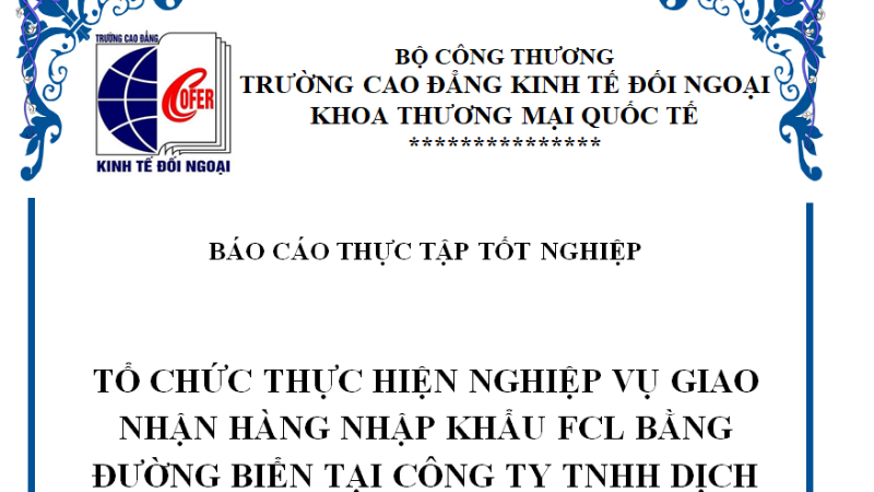 báo cáo thực tập xnk